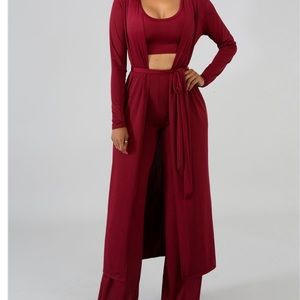 Silk 3 piece pant set